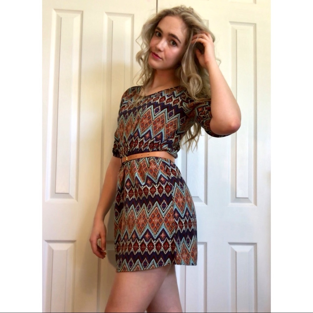 Francesca’s Tribal Print Shift Dress - Picture 5 of 5